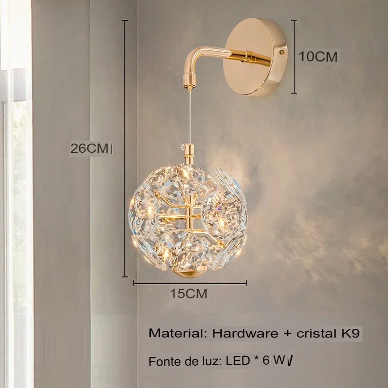 Moderno K9 Cristal Puro Cabeceira Pequena Luz Lustre Luxo Lâmpada de Parede de Cristal Corredor Lâmpada de Teto Bar Decoração Lâmpadas Nobres, luxo, iluminação, cristal, lustre, cabeceira, Luminária de Teto Cristal Moderna, Lustre de Cristal Luxo, Lustre Pendente de Luxo, Luminária Cristal Touch, Lâmpada de Mesa de Cristal, Luminária Cristal Light Luminária De Cristal De Luxo, Luminária De Mesa Em Cristal, Luminária De Cristal Artesanal, Luminária Elegante Com Cristais, Luminária Premium -Lojas Bratta