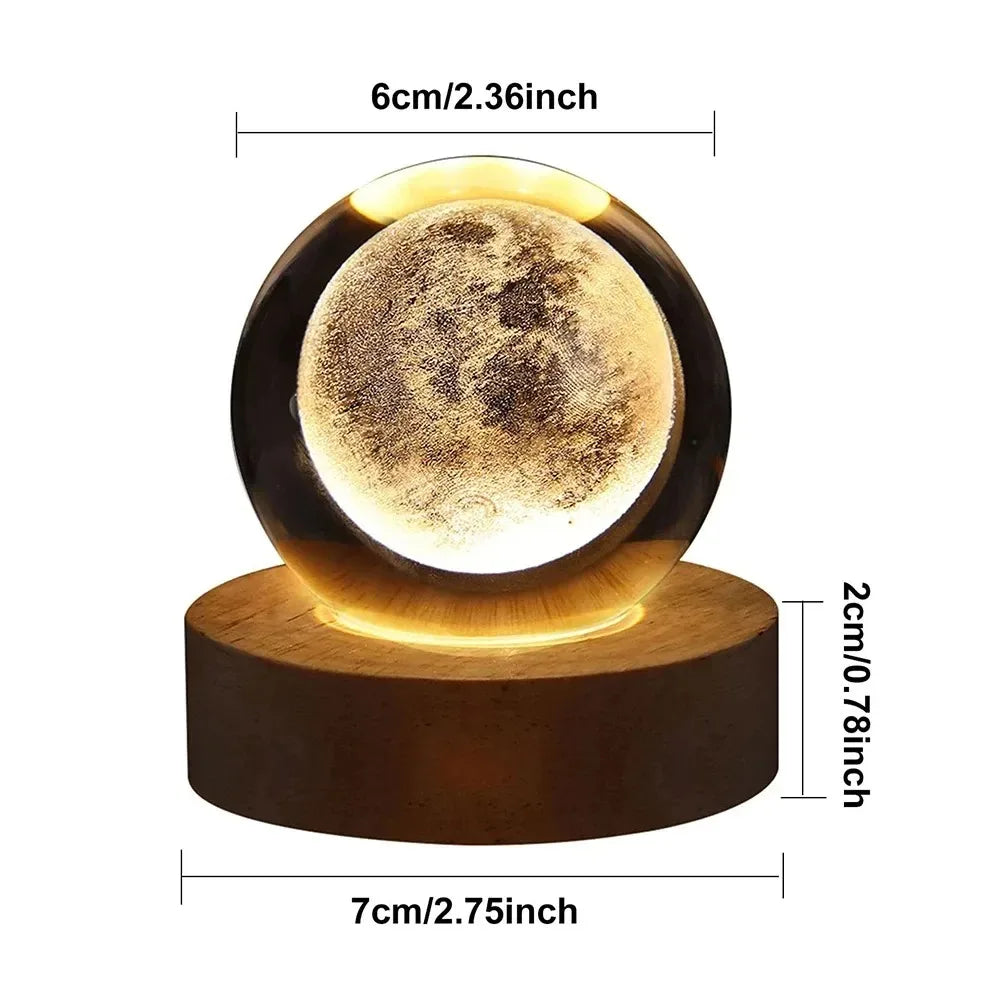 Lâmpada bola de cristal 3D exclusiva com projeções de galáxias e planetas Luz noturna USB para atmosfera aconchegante Luminária 3D De Cristal, Luminária Com Projeção De Galáxia, Luminária Bola De Cristal LED, Luminária Com Gravação A Laser, Luminária Galáxia Para Quarto, Luminária Estilo Espacial, Luminária De Mesa Astronômica, Luminária USB Com Base De Madeira, Luminária LED Com Cristal Natural, Luminária De Cristal Com Planetas, Luminária Decorativa De Galáxias, Luminária Astronômica Infantil-Lojas Bratta