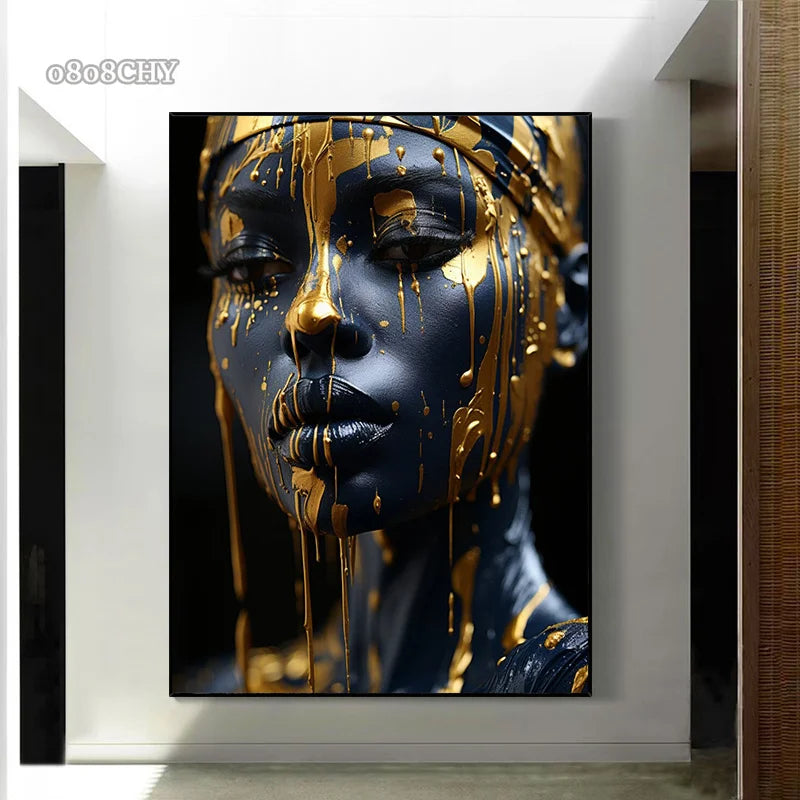Beleza Africana Pôsteres de Arte, Radiante Dourado, Impressão em Tela, Moda Moderna, Arte da Parede de Retrato, Mural para Decoração, Pôster Dourado, Decoração de Parede, Beleza africana, Arte Moderna, Arte ContemporâneaQuadro Decorativo Mulher Africana Dourada, Quadro Decorativo Mulher Africana, Quadro Decorativo Beleza Africana Dourada, Pôster Moderno Beleza Africana DouradaPôster dourado, Pôster de Arte Moderna Beleza Africana Dourada, Pôster de Arte Moderna, Lojas Bratta