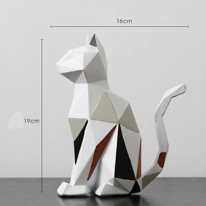 Escultura Geométrica, Escultura de Resina, Escultura Abstrata, Gato Geométrico, Coelho Geométrico, Escultura Gato e Coelho, Decoração Moderna, Decoração Minimalista, Arte Moderna, Estátua Decorativa, Obra de Arte em Resina, Design Contemporâneo, Decoração Nórdica, Escultura Animal Abstrata, Ornamento de Resina, Presente Sofisticado, Presente Criativo, Decoração para Escritório, Decoração de Sala, Decoração de Interiores, Estilo Escandinavo, Arte Abstrata, Decoração Estilosa, Escultura - Lojas Bratta