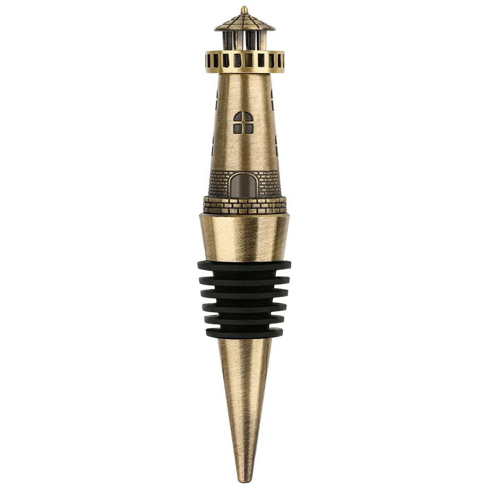 Rolha de Garrafa, Rolha Farol, Vedação para Vinho, Tampa Decorativa, Rolha Criativa, Estilo Náutico, Acessório para Vinho, Tampa de Metal, Vedação a Vácuo, Design Exclusivo, Presente Criativo, Presente para Amantes de Vinho, Item de Bar, Toque de Estilo, Rolha com Charme, Presente Sofisticado, Brinde com Estilo, Rolha Metálica, Estilo Moderno, Produto de Qualidade, Charme na Garrafa, Lojas Bratta