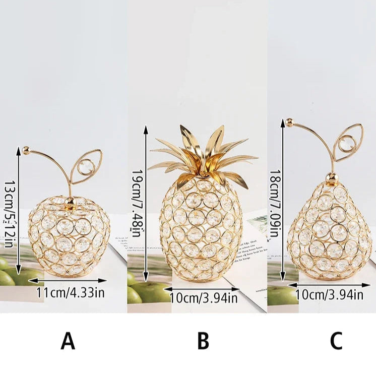 Ornamentos Frutas Decorativas Douradas Cristal, Frutas Decorativas Douradas Cristal, Maçã Cristal, Frutas Minimalistas Cristal Pêra, Frutas Decorativas Douradas Cristal, Frutas Cravejadas de Cristais Pêra Maçã Abacaxi, Estatuetas de Frutas Decorativas Douradas Cristal, Estatueta Decorativa Frutas de Cristal Brilhante 3D, Esculturas Decorativas Frutas de Cristal Brilhante 3D, Esculturas de Frutas Decorativas Douradas Cristal, Enfeites Decorativos Frutas de Cristal Brilhante 3D, Abacaxi Cristal – Lojas Bratta