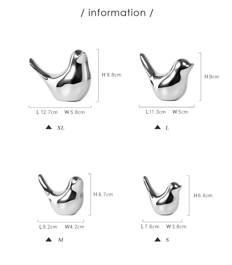 Estatuetas de cerâmica de prata para decoração doméstica, figuras, ornamentos decorativos simples, Pássaro Passarinho Enfeite Prata, Pássaro Passarinho Enfeite, Pássaro , Cerâmica Prata, Estatuetas Pássaro de Cerâmica Prata, EstatuetasEstatuas Pássaro de Cerâmica PrataEsculturas Pássaro de Cerâmica Prata, Escultura Decorativa Estatueta Pássaro Cerâmica, Decoração Moderna-Lojas Bratta