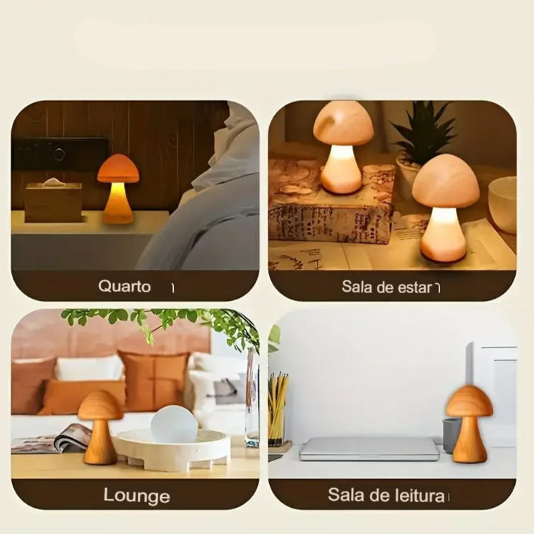 Abajur Retrô Sensor De Toque, Luminária Em Formato De Cogumelo, Abajur Mushroom Com LED, Luz Noturna Com Sensor De Toque, Abajur LED Para Quarto, Luminária Para Mesa De Cabeceira, Luz Decorativa Retrô, Iluminação Com Estilo Vintage, Luminária Fofa E Funcional, Abajur De Mesa Com Toque, Luz LED De Toque, Luminária Noturna Infantil, Iluminação Para Sala Aconchegante, Luz Criativa Em Formato De Cogumelo, Decoração Com Luminária Diferente – Lojas Bratta