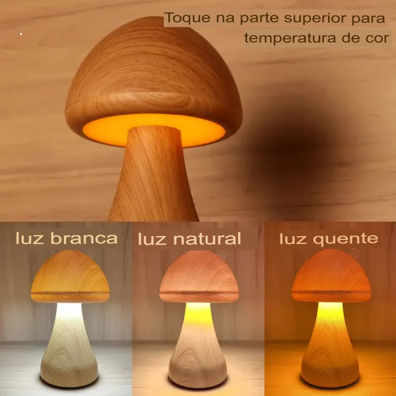 Abajur Retrô Sensor De Toque, Luminária Em Formato De Cogumelo, Abajur Mushroom Com LED, Luz Noturna Com Sensor De Toque, Abajur LED Para Quarto, Luminária Para Mesa De Cabeceira, Luz Decorativa Retrô, Iluminação Com Estilo Vintage, Luminária Fofa E Funcional, Abajur De Mesa Com Toque, Luz LED De Toque, Luminária Noturna Infantil, Iluminação Para Sala Aconchegante, Luz Criativa Em Formato De Cogumelo, Decoração Com Luminária Diferente – Lojas Bratta