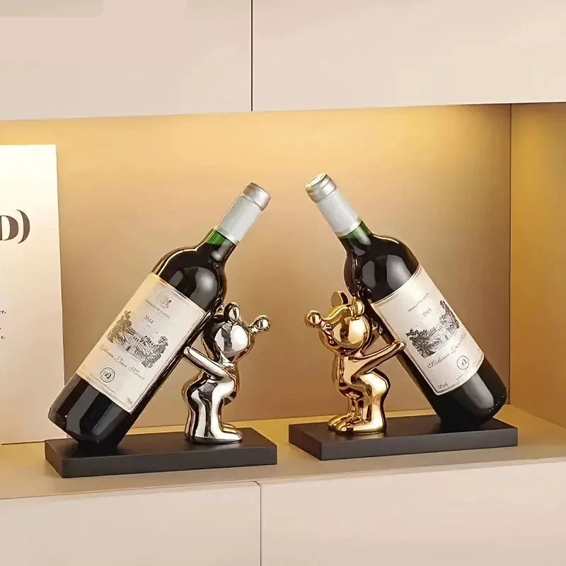 Rack de vinho de cerâmica criativo, desenho animado, Suporte De Vinho, Garrafeira Criativa, Porta Vinho De Cerâmica, Suporte Divertido, Decoração Com Vinho, Acessório Para Sala, Porta Garrafa Cartoon, Presente Criativo, Suporte Decorativo, Brinde Para Amante De Vinho, Utensílio Para Bar, Peça De Cerâmica Estilosa, Porta Vinho Ouro, Porta Vinho Prata, Suporte Estilo Cartoon, Enfeite Para Cozinha, Decoração Criativa Para Casa, Suporte Charmoso, Garrafeira Com Humor, Lojas Bratta