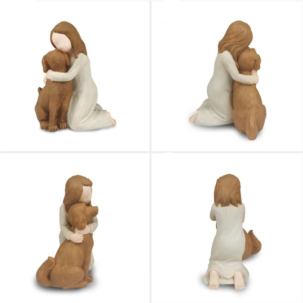 Estátuas de Resina em Duas Cores, Estatueta de Anjo Cão Resistente, Menina Segurando Cão, Pet Memorial Presentes, Escultura Dog Lovers, Estatueta Anjo Cão, Estátua de Resina, Estatua de Reina Anjo Cão, Escultura de Resina Anjo e Cão, Escultura de Resina, Estatueta Estátua de animalEstatueta de Resina Anjo CãoEscultura de Resina Anjo Cão, Ornamento de Resina Anjo Cão,Escultura em Resina Anjo Cão-Lojas Bratta