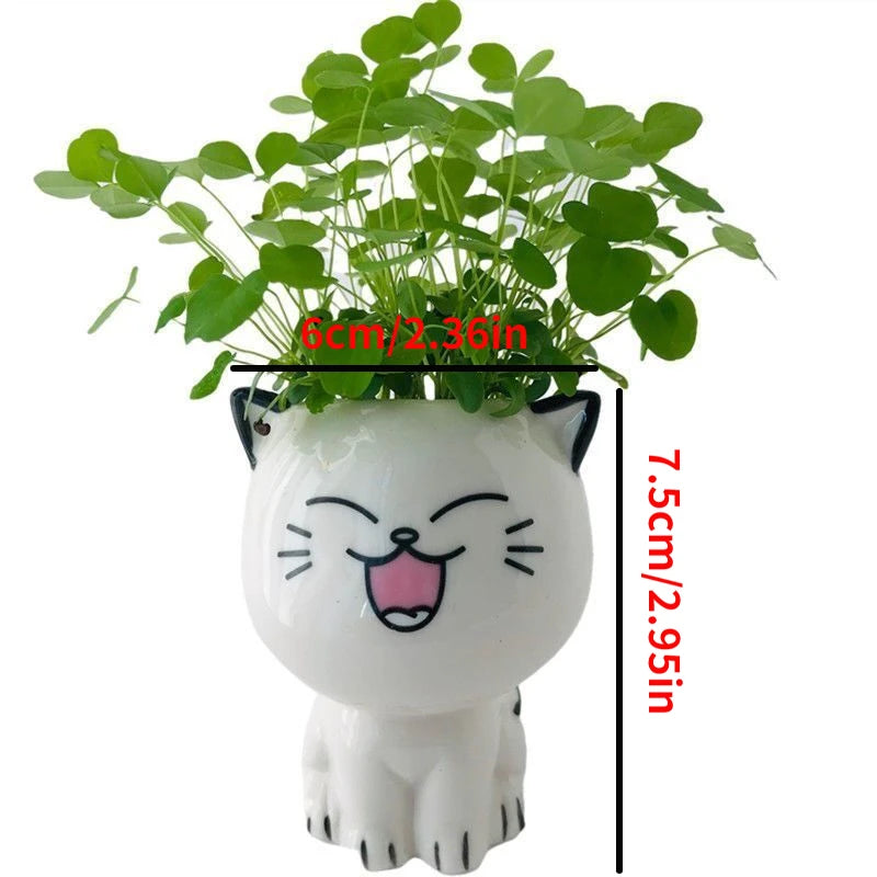 Mini vaso de cerâmica gato, Cute Cartoon Potted Plant, Desktop Pot, DIY Desk, Educação Científica, Presentes da Escola, 1Pc, Vaso em Forma de Gato, Vaso de Cerâmica, vasos, Mini Vasos em Cerâmica Gato, Mini Vasos em Cerâmica Gatinho, Mini Vasos em Cerâmica, Mini Vasos, Mini Vaso em Cerâmica Gato Suculenta, Mini Vaso de Cerâmica Gatinho, Mini Vaso de Cerâmica em Forma de Gato-Lojas Bratta
