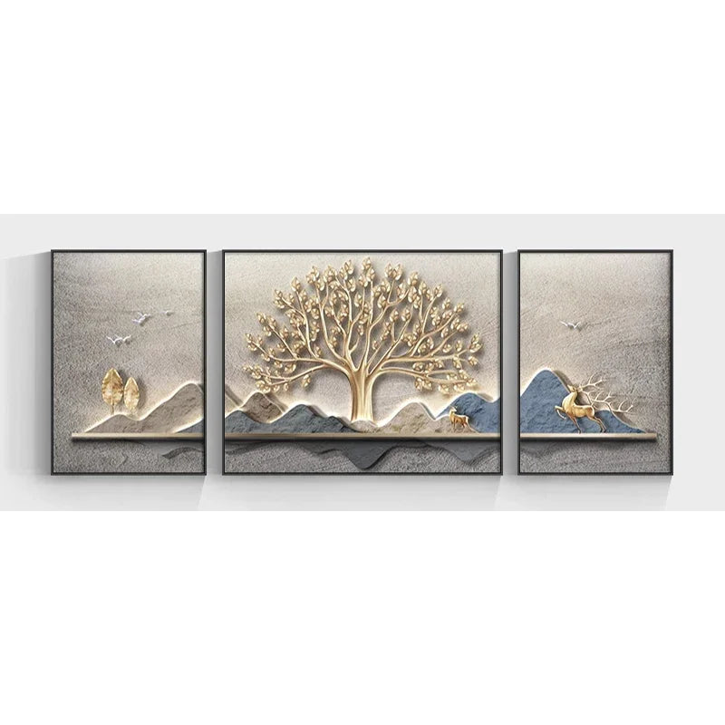 Paisagem Pintura Abstrata Árvore Pintura de Parede, Canvas Art, 3 pcs por conjunto, Quadros em tela, quadro sem moldura, Quadro Pintura Árvore, Quadro Decorativo Árvore Dourada com Folhas, Quadro Decorativo Árvore Dourada, Quadro Decorativo Moderno, Quadro Decorativo Arte Moderna, Quadro Decorativo Arte em Tela, Quadro Decorativo Abstrato Moderno, Quadro Decorativo Abstrato, quadro decorativo, Quadro Abstrato Floral em Tela, Quadro Abstrato em Tela Flores e Árvores Texturizadas, Quadro Abstrato-Lojas Bratta