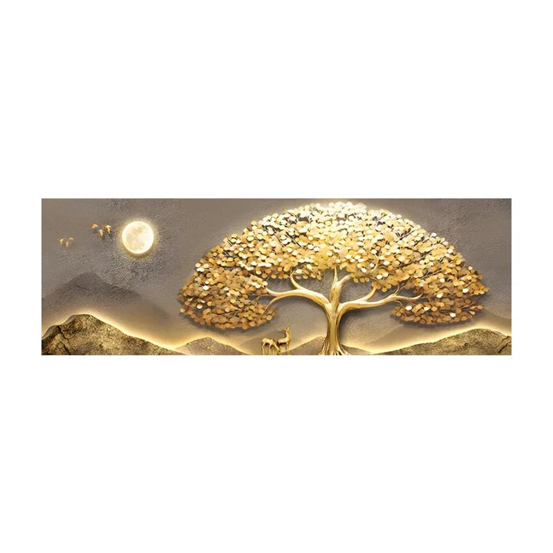 Imagem abstrata do cartaz da árvore dourada, pintura da lona, estilo do Wabi-sabi, mural da fortuna, luxo claro, Árvore Dourada, Quadro Pintura Árvore, Quadro Decorativo Pintura Árvore, Quadro Decorativo Moderno, Quadro Decorativo, Pintura em Lona, Decoração de Luxo, Arte Moderna, Quadro Decorativo de Arte de Parede em Tela Floral, Quadro Decorativo Pintura em Tela Abstrato Flores-Lojas Bratta