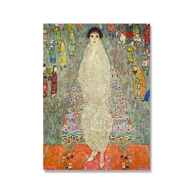 Clássico Gustav Klimt Família Famosa Pintura Da Lona, Rasgar Beijo Ouro Moderno Posters, Wall Art Impressões, Imagem para Home Decor