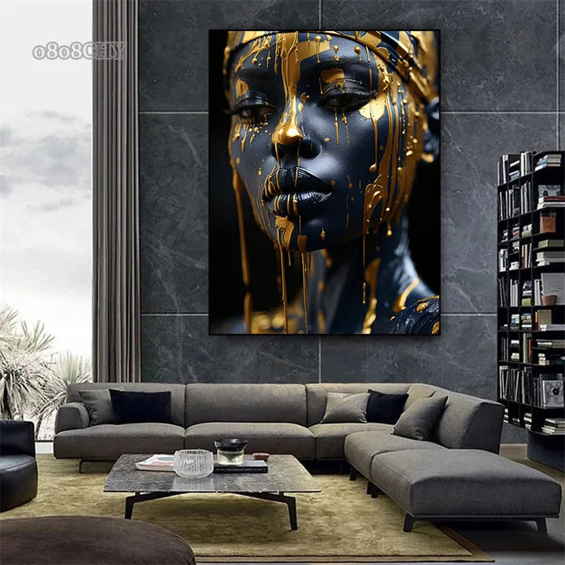 Beleza Africana Pôsteres de Arte, Radiante Dourado, Impressão em Tela, Moda Moderna, Arte da Parede de Retrato, Mural para Decoração, Pôster Dourado, Decoração de Parede, Beleza africana, Arte Moderna, Arte ContemporâneaQuadro Decorativo Mulher Africana Dourada, Quadro Decorativo Mulher Africana, Quadro Decorativo Beleza Africana Dourada, Pôster Moderno Beleza Africana DouradaPôster dourado, Pôster de Arte Moderna Beleza Africana Dourada, Pôster de Arte Moderna, Lojas Bratta