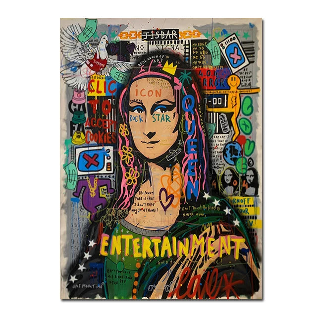 Quadros em Tela, Quadro em Canvas Pop Arte, Quadro Decorativo Pop Arte, Quadro Decorativo Pintura Grafite, Quadro Arte Pop Grafite, Pôster Arte Moderna Abstrata, Graffiti, Decoração Moderna, Arte Pop-Lojas Bratta