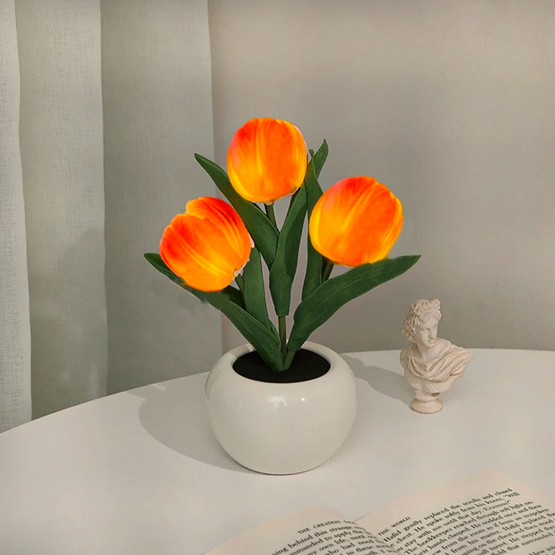 Luminária De Mesa LED Tulipa, Luz Noturna LED Tulip, Luminária Com Formato De Flor, Luminária Romântica Para Quarto, Abajur Floral Com Luz Suave, Luminária De Mesa Decorativa, Iluminação Com Estilo Caprichoso, Luz LED Para Dormir, Luminária Criativa Em Forma De Tulipa, Luz Noturna Para Ambientes Aconchegantes, Luminária Charmosa Para Sala, Iluminação Floral Moderna, Luz De Mesa Com Design Romântico, Abajur Tulipa LED Econômico – Lojas Bratta