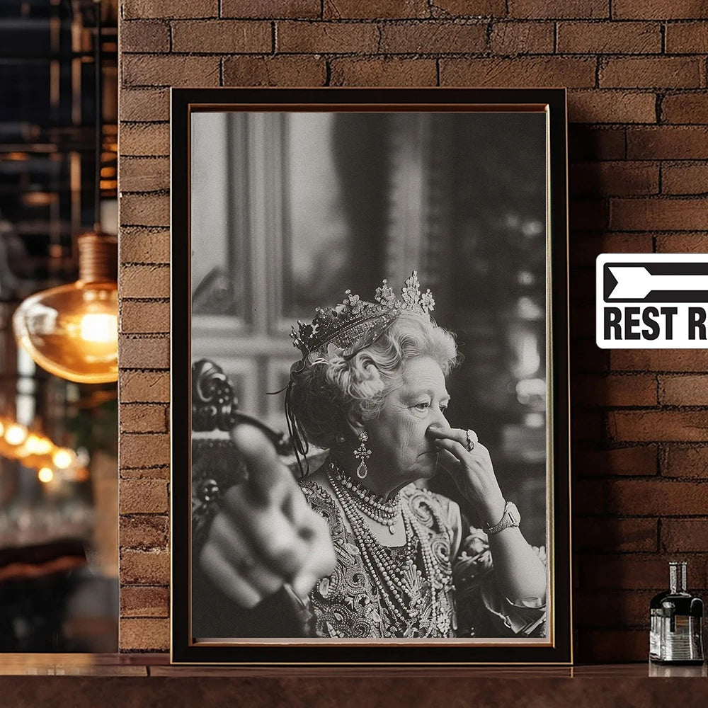 Vintage Queen Portrait Art Posters, Decoração Retro Canvas, Pintura De Impressão, Humor WC, Divertido Fotos De Parede, Engraçado Bar Banheiro, Quadro Decorativo Moderno, Quadro Decorativo Arte em Tela, Quadro Decorativo, Quadro Artístico Rainha Elizabeth, Pôster Vintage, Pôster de Arte Moderna, Pôster Artístico Vintage Rainha Elizabeth, Pôster-Retrô, Pôster-Moderno, Pôster-Lona, Humor Decorativo, Decoração Retrô, Arte de Parede-Lojas Bratta