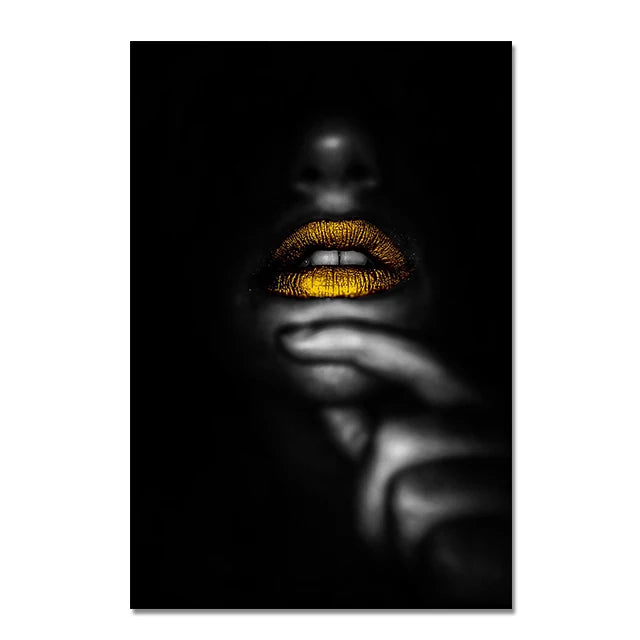 Pôster de Retrato de Mulher Negra com Lábios Dourados Modernos, Tela de Impressão de Parede, Quadros Decorativos, Arte Abstrata em Telas, Arte em Tela Abstrata, Tela em Tecido Abstrato, Painéis Abstrato em Tela Para Sala,Quadro Decorativo Mulher Lábios em Tela Canvas, Quadro Decorativo, Mulher Lábios Dourados em Tela Canvas, Quadro Decorativo Mulher Lábios Dourados, Quadro Decorativo Mulher Lábios Dourado Tela em Canvas, Quadro Abstrato Mulher Lábios Dourado-Lojas Bratta