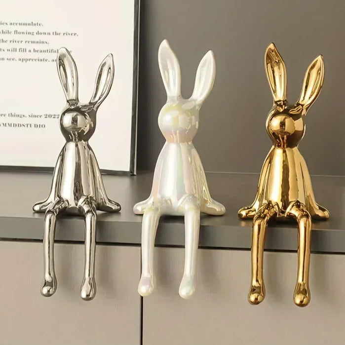 Coelho sentado de orelhas longas em cerâmica, enfeites de quarto, estátua, acessórios luxuosos para decoração, arte high-end, 1pc, Ornamento Cerâmica Coelho Luxuoso, Orelha Longa Coelho Sentado Escultura Moderna Cerâmica Luxo, Home Decor, Estatueta Coelho Luxuoso, Estatua Coelho Luxo, Decoração Moderna, Decoração, Coelho Decorativo Cerâmica, Decoração Interiores, Coelho Cerâmica, Arte Moderna- Lojas Bratta