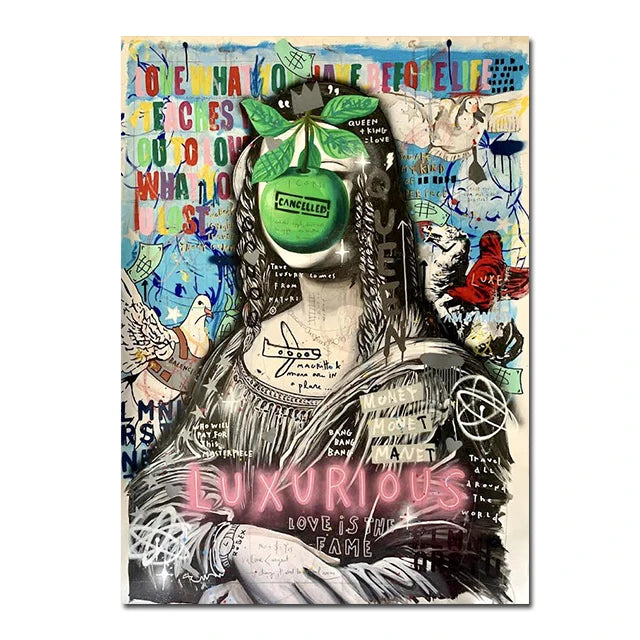 Quadros em Tela, Quadro em Canvas Pop Arte, Quadro Decorativo Pop Arte, Quadro Decorativo Pintura Grafite, Quadro Arte Pop Grafite, Pôster Arte Moderna Abstrata, Graffiti, Decoração Moderna, Arte Pop-Lojas Bratta