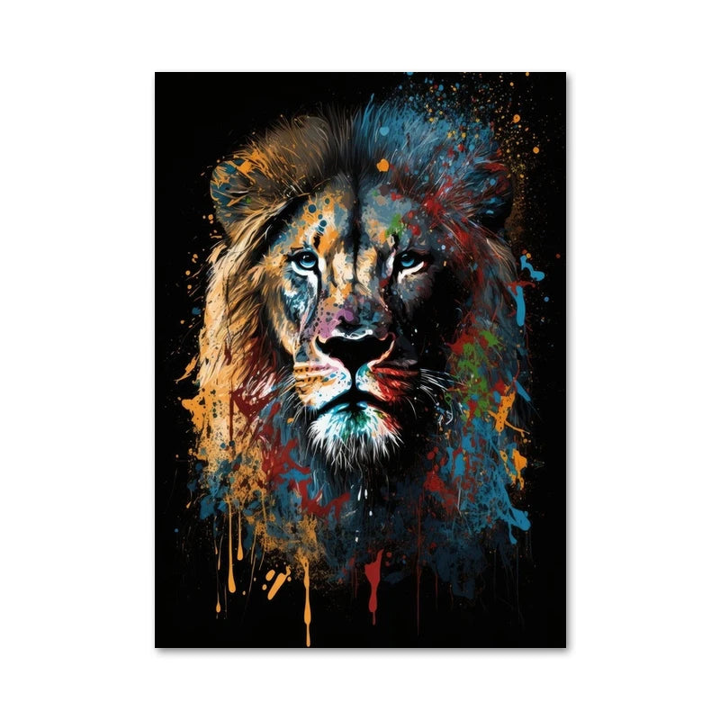 Modern Graffiti Animal Lion Monkey Tiger Cartazes e impressões Abstrato Aquarela Pintura Canvas Wall Art Pictures para Home Decor, Quadro Decorativo Animais, Quadro Decorativo Abstrato Animais, Quadro Abstrato Decorativo Animais, Impressões Digitais, Decoração moderna, Coleção Animais Abstrato, Arte em Tela,, Abstrata de Animais, Arte em tela, Animais abstratos-Lojas Bratta