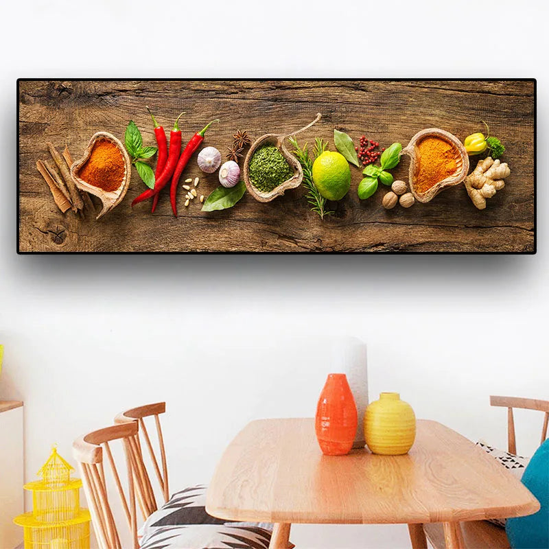 Pintura em tela de grãos Especiarias Colher e Pimentas, Cartazes escandinavos e impressões, Wall Art, Food Picture para Sala de Cozinha, Quadro Decorativo Arte Moderna, Quadro Decorativo Arte em Tela, Pôster em Tela Grãos e Especiarias, Poster Moderno, Pôster em Lona Especiarias, Decoração Moderna, Decoração de Cozinha, Arte Moderna, Arte em Tela, Arte em Canvas, Arte de Parede Moderna, Arte de Parede-Lojas Bratta