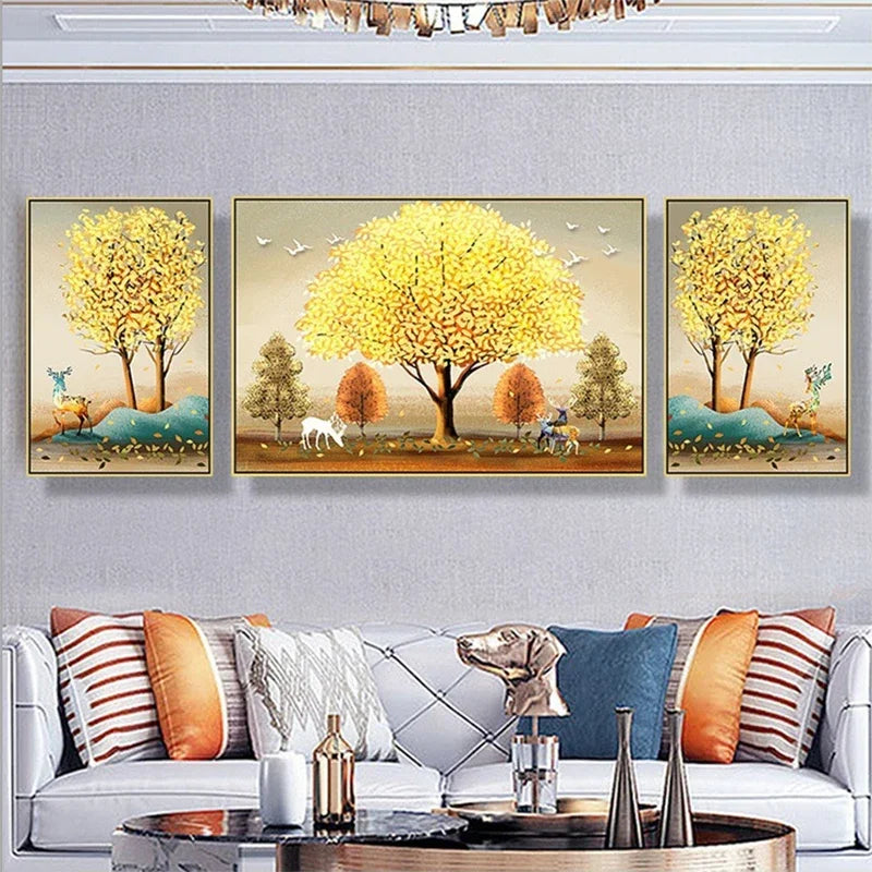 Paisagem Pintura Abstrata Árvore Pintura de Parede, Canvas Art, 3 pcs por conjunto, Quadros em tela, quadro sem moldura, Quadro Pintura Árvore, Quadro Decorativo Árvore Dourada com Folhas, Quadro Decorativo Árvore Dourada, Quadro Decorativo Moderno, Quadro Decorativo Arte Moderna, Quadro Decorativo Arte em Tela, Quadro Decorativo Abstrato Moderno, Quadro Decorativo Abstrato, quadro decorativo, Quadro Abstrato Floral em Tela, Quadro Abstrato em Tela Flores e Árvores Texturizadas, Quadro Abstrato-Lojas Bratta