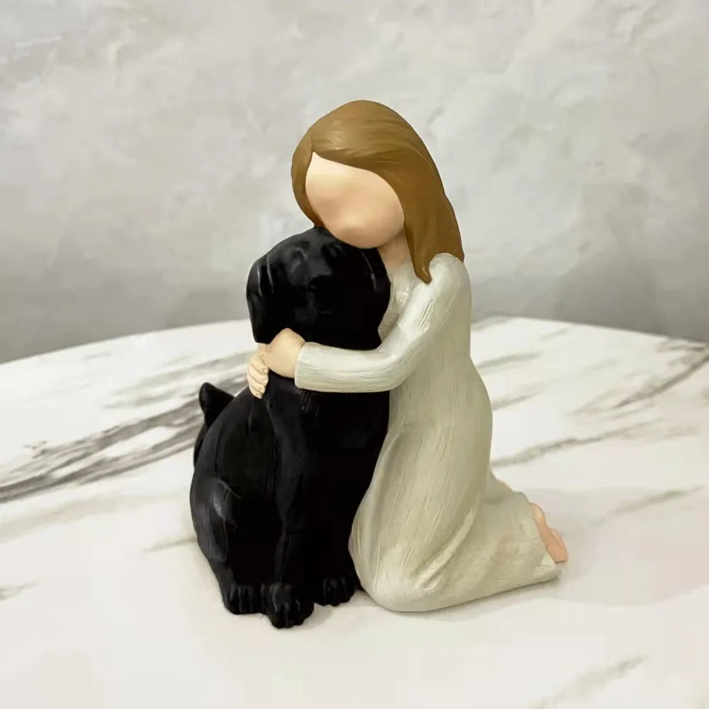 Estátuas de Resina em Duas Cores, Estatueta de Anjo Cão Resistente, Menina Segurando Cão, Pet Memorial Presentes, Escultura Dog Lovers, Estatueta Anjo Cão, Estátua de Resina, Estatua de Reina Anjo Cão, Escultura de Resina Anjo e Cão, Escultura de Resina, Estatueta Estátua de animalEstatueta de Resina Anjo CãoEscultura de Resina Anjo Cão, Ornamento de Resina Anjo Cão,Escultura em Resina Anjo Cão-Lojas Bratta