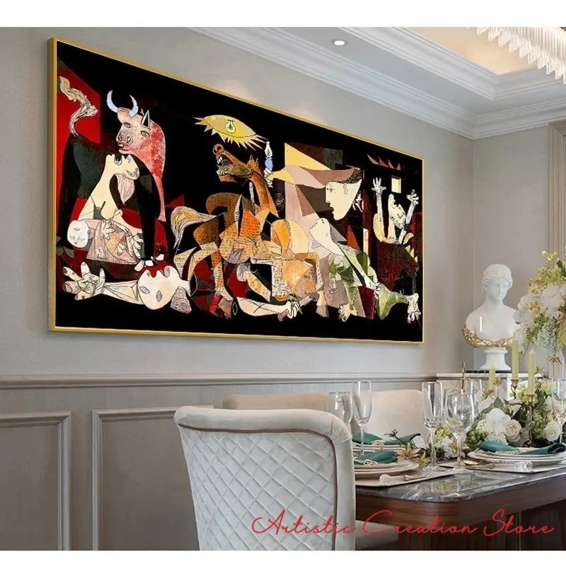 Abstrato arte da parede imagem picasso famosa pintura guerguernica posters cartazes pintura da lona para sala de estar moderna decoração do escritório em casa, Quadro em Tela Picasso, Quadro Abstrato, Arte de Parede Picasso, Quadro Tela Arte Moderna, Quadro Decorativo Abstrato, Quadro Abstrato, Pintura Abstrata, Quadro Picasso, Lona Impressa, Decoração Moderna, Arte-abstrata, Arte de Parede de Lona Pintura Picasso, Arte de Parede Abstrata em Tela- Picasso-Lojas Bratta