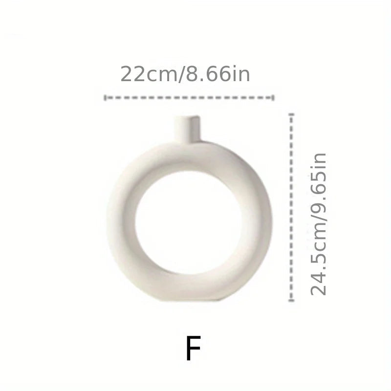 Vaso Circular de Cerâmica Nórdico, Rosquinhas Vazadas, Vaso de Flores, Decoração de Sala de Estar, Acessórios de Decoração de Mesa Modera, presente,Decoração de Escritório, Decoração Moderna, Acessórios para Casa, Vaso de Flores, Vaso de Cerâmica, Modelo de Tema, Vaso Redondo, Vaso Nórdico Circular Oco, Vaso Largo, Vaso de Cerâmica Minimalista Moderno, Vaso de Cerâmica Minimalista, Vaso Curvo, Vaso Circular em Cerâmica, Vaso Arco, Vaso Alto, Jarro de Cerâmica Minimalista Moderno - Lojas Bratta