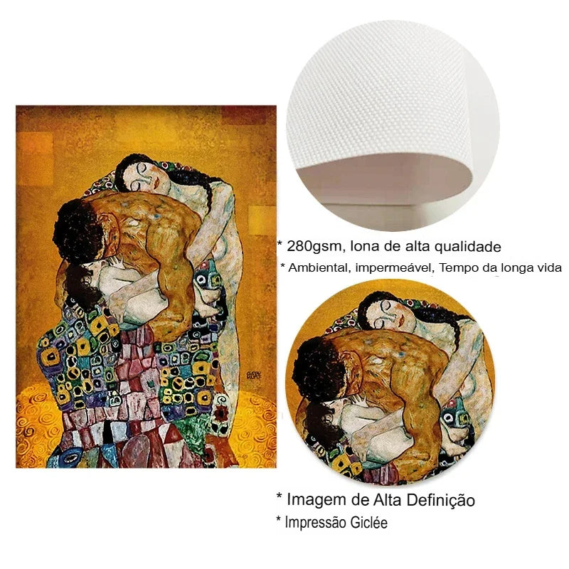 Arte Moderna Gustav Klimt - Decoração Exclusiva Bratta