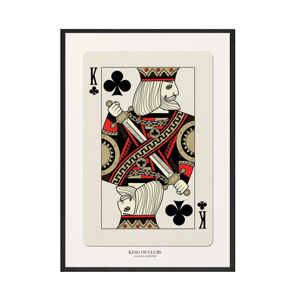 Clássico Vintage Arte da Parede de Jogar Cartas, Rei Ameixas, Ás Corações, Cartaz Impresso Em Tela HD, Sala De Estar Em Casa e Decoração Do Quarto, Tela de Pintura, Quadro Decorativo Cartas de Baralho, Quadro de Parede Cartas Retrô Jogo de Baralho, Quadro de Parede Cartas de Baralho, Decoração Vintage, Cartas de Baralho, Arte de Parede-Lojas Bratta