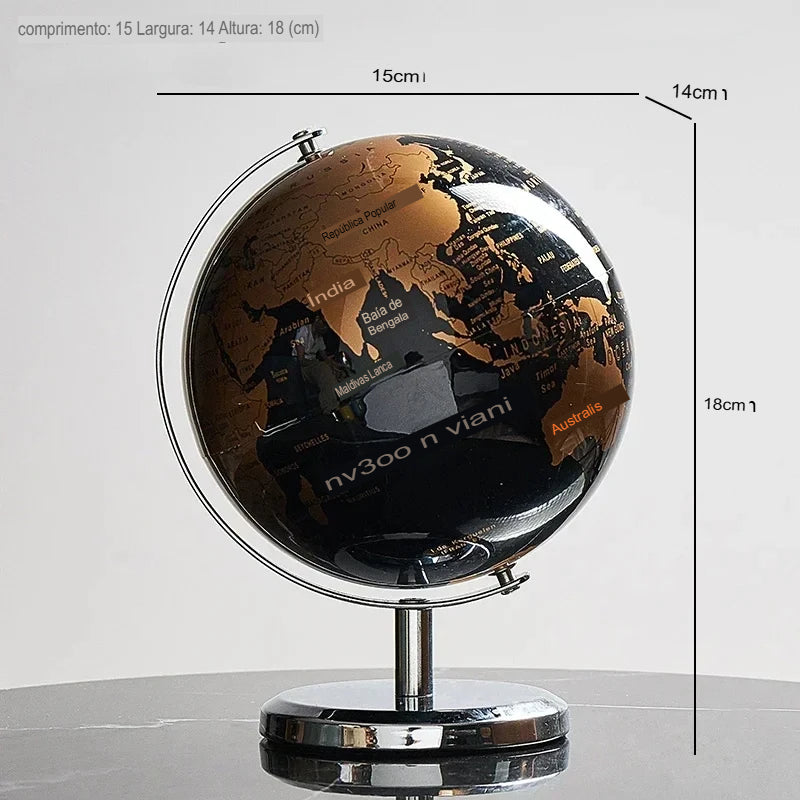 Globo Rotativo, Globo Decorativo, Globo Terrestre Mapa Mundi, Globo Terrestre Giratório Preto, Globo Terrestre Giratório Dourado, Globo Terrestre Giratório, Globo Terrestre Decorativo Base Metálica Preto e Dourado, Globo Terrestre Decorativo Base Metálica Preto e Dourado, Globo Terrestre Decorativo Base Metálica, Globo Mundi , Globo Mundial, Decorativo Moderno, Globo Mundi de Metal Dourado e Preto, Geografia, Decoração Moderna-Lojas Bratta