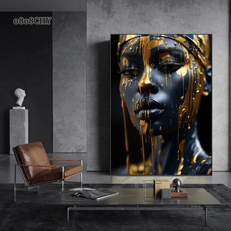 Beleza Africana Pôsteres de Arte, Radiante Dourado, Impressão em Tela, Moda Moderna, Arte da Parede de Retrato, Mural para Decoração, Pôster Dourado, Decoração de Parede, Beleza africana, Arte Moderna, Arte ContemporâneaQuadro Decorativo Mulher Africana Dourada, Quadro Decorativo Mulher Africana, Quadro Decorativo Beleza Africana Dourada, Pôster Moderno Beleza Africana DouradaPôster dourado, Pôster de Arte Moderna Beleza Africana Dourada, Pôster de Arte Moderna, Lojas Bratta