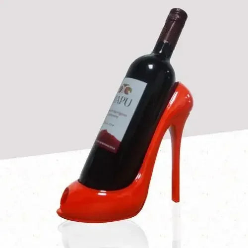 Criativo sapatos de salto alto rack de vinho casa sala de estar decorações de mesa ornamentos para enviar amigos presentes decoração da sala de estar, Porta-Vinhos Em Forma de Salto Alto, Suporte Criativo Para Vinho, Porta-Garrafa Fashion, Decoração De Bar Feminina, Porta-Vinho Bratta, Design Elegante Em Metal, Decoração Charmosa de Bar, Acessório Com Design Único, Porta-Garrafa Estiloso- Bratta