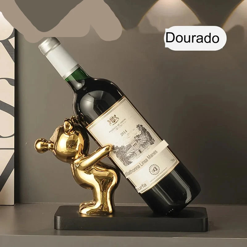 Rack de vinho de cerâmica criativo, desenho animado, Suporte De Vinho, Garrafeira Criativa, Porta Vinho De Cerâmica, Suporte Divertido, Decoração Com Vinho, Acessório Para Sala, Porta Garrafa Cartoon, Presente Criativo, Suporte Decorativo, Brinde Para Amante De Vinho, Utensílio Para Bar, Peça De Cerâmica Estilosa, Porta Vinho Ouro, Porta Vinho Prata, Suporte Estilo Cartoon, Enfeite Para Cozinha, Decoração Criativa Para Casa, Suporte Charmoso, Garrafeira Com Humor, Lojas Bratta