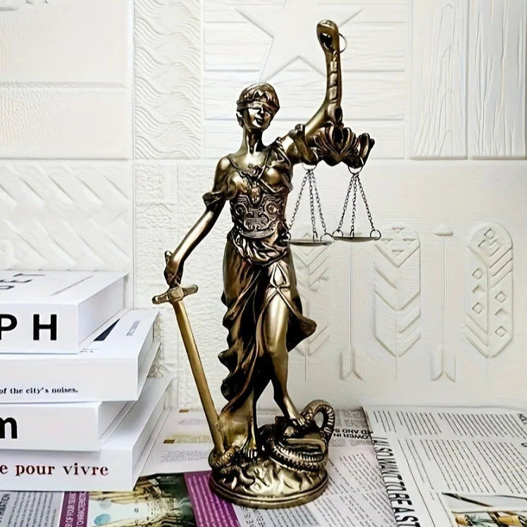 Estátua da Deusa da Justiça, Escultura da Justiça, Estátua da Justiça, Estátua Jurídica, Escultura Temis, Estátua Temis, Deusa da Justiça Decorativa, Decoração Jurídica, Estátua para Escritório de Advocacia, Estátua para Juízes, Símbolo da Justiça, Estátua de Resina, Estátua Clássica, Decoração Temática Jurídica, Escultura para Ambientes Jurídicos, Presente para Advogados, Presente para Juízes, Estátua com Balança da Justiça, Decoração para Escritório, Arte Clássica, Estátua Mítica, Deusa Grega-Lojas Bratta