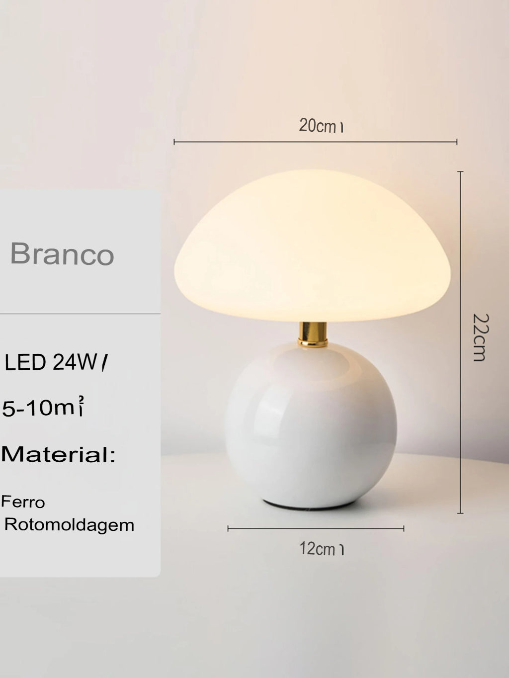 Abajur De Mesa LED, Luminária Mushroom, Abajur Moderno, Luz LED Quente, Iluminação Decorativa, Luminária Para Quarto, Luz Ambiente, Abajur Elegante, Iluminação Moderna, Abajur Para Sala, Luminária De Design, Luz Para Cabeceira, Abajur Estilo Contemporâneo, Luminária Compacta, Luz Para Ambientes, Luminária LED Bratta, Abajur Portátil, Iluminação De Mesa, Luminária Criativa, Luz Interior LED, Abajur Com Estilo, Luminária De Apoio, Luz Relaxante, Lojas Bratta