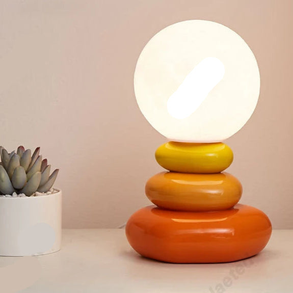 Luminária de Mesa de Pedra Colorida, Luminária de Cabeceira Para Quarto, Luminária Criativa Nórdica em Formato de Pedras Empilhadas Para Sala de Estar, Luminária Moderna com Base em Pedra, Luminária Escandinava Para Ambientes Sofisticados, Luminária Decorativa de Pedra Natural, Luminária Para Sala Contemporânea, Luminária Com Estilo Nórdico Criativo, Luminária De Mesa Para Decoração Elegante, Luz Decorativa em Pedra Esculpida, Abajur de Pedra Nórdico, Iluminação Criativa Para Sala-Lojas Bratta
