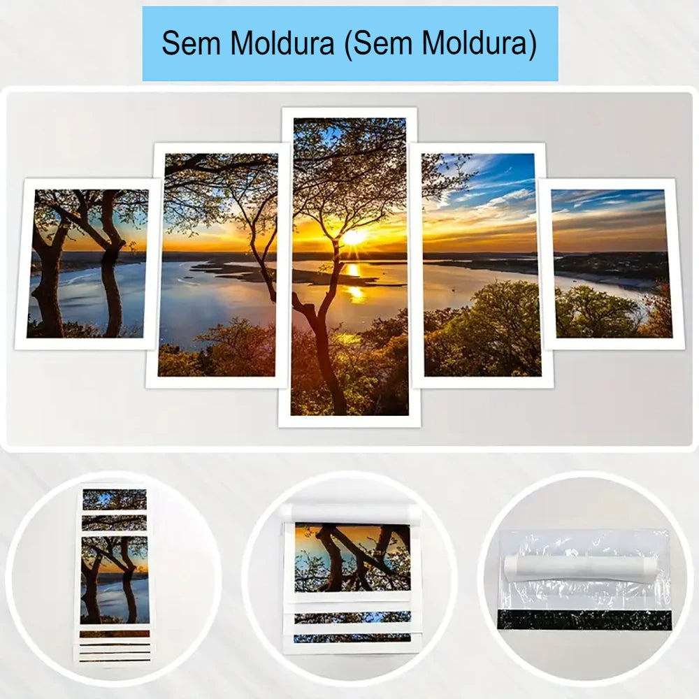 5 peças arte de parede de praia palmeira arte em tela pôr do sol pôr do sol cartaz modular pintura em tela para decoração de quarto molduras para imagem, Quadro Praia Pôr do Sol Mar, Quadro Paisagem Pôr do Sol, Quadro Decorativo Pôr do Sol Mar, Quadro Decorativo Pôr do Sol, Pôr do Sol, Praia, Decoração Moderna, Arte de Parede Praia Pôr do Sol, Arte de Parede-Lojas Bratta