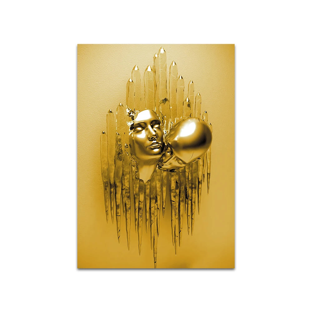 Quadro Decorativo Arte Moderna em Metal, Quadro Decorativo Arte Moderna, Impressão em Tela, Escultura de Parede Abstrata, Decoração Casa, Bratta, Arte Moderna em Metal, Arte moderna, Abstrato-Lojas Bratta