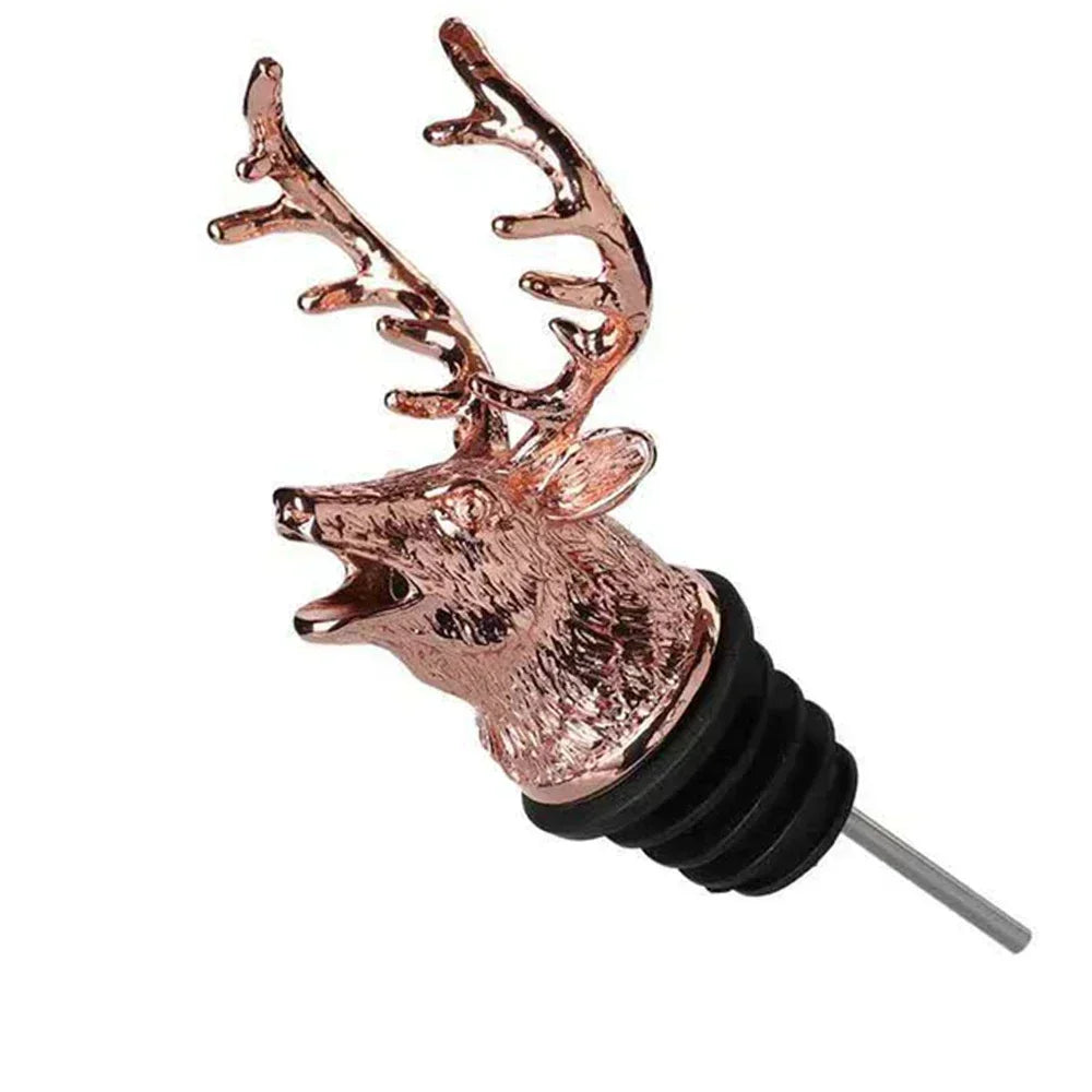 Dispensador de Vinho, Design de Veado, Decoração de Vinho, Acessório de Bar, Aço Inoxidável, Rolha de Vinho, Preservador de Vinho, Selo Hermético, Cabeça de Veado, Vinho Fresco, Vinho Premium, Acessório Criativo, Presentes para Amantes de Vinho, Bar de Vinho, Decoração Criativa, Dispensador Criativo, Acessórios para Casa, Decoração Elegante, Veado de Metal, Lojas Bratta.