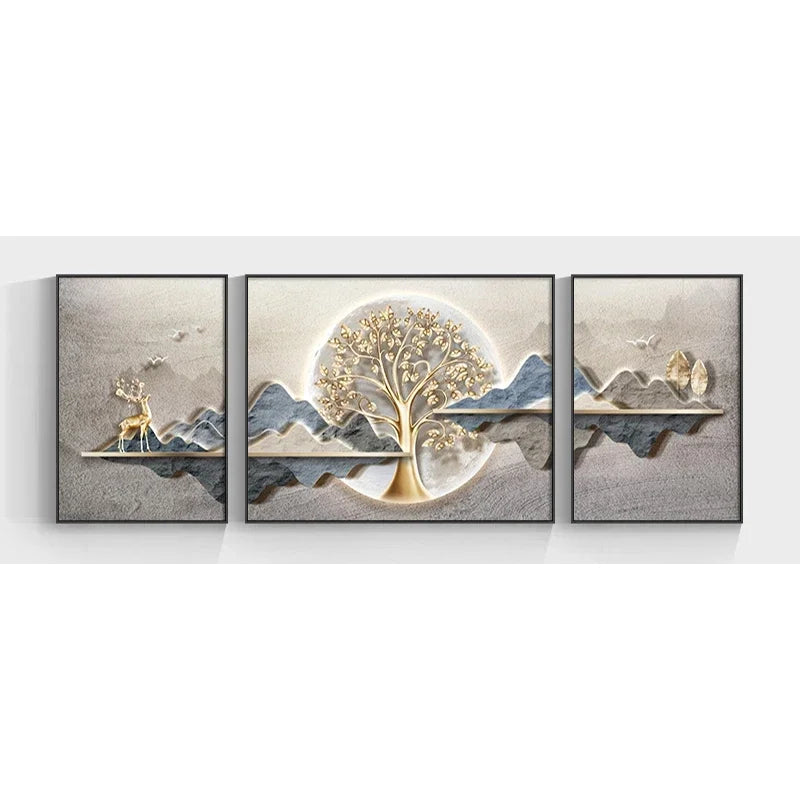 Paisagem Pintura Abstrata Árvore Pintura de Parede, Canvas Art, 3 pcs por conjunto, Quadros em tela, quadro sem moldura, Quadro Pintura Árvore, Quadro Decorativo Árvore Dourada com Folhas, Quadro Decorativo Árvore Dourada, Quadro Decorativo Moderno, Quadro Decorativo Arte Moderna, Quadro Decorativo Arte em Tela, Quadro Decorativo Abstrato Moderno, Quadro Decorativo Abstrato, quadro decorativo, Quadro Abstrato Floral em Tela, Quadro Abstrato em Tela Flores e Árvores Texturizadas, Quadro Abstrato-Lojas Bratta
