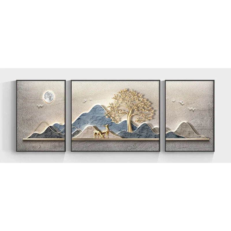 Paisagem Pintura Abstrata Árvore Pintura de Parede, Canvas Art, 3 pcs por conjunto, Quadros em tela, quadro sem moldura, Quadro Pintura Árvore, Quadro Decorativo Árvore Dourada com Folhas, Quadro Decorativo Árvore Dourada, Quadro Decorativo Moderno, Quadro Decorativo Arte Moderna, Quadro Decorativo Arte em Tela, Quadro Decorativo Abstrato Moderno, Quadro Decorativo Abstrato, quadro decorativo, Quadro Abstrato Floral em Tela, Quadro Abstrato em Tela Flores e Árvores Texturizadas, Quadro Abstrato-Lojas Bratta
