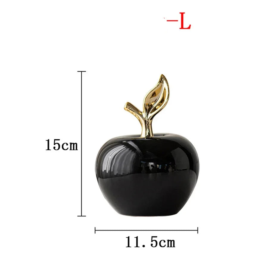 Presente Elegante, Ornamento de Maçã em Cerâmica Preto e Branco, Maçãs Decorativa Cerâmica, Maçã-Cerâmica, Maçã Decorativa em Cerâmica, Maçãs Estátua em Cerâmica, Maçã Enfeite Ornamento Decorativo em Cerâmica, Maçã Enfeite Ornamento Decorativo, Figura de Maçã em Cerâmica, Estátua de Maçã Abstrata, Escultura-Decorativa, Escultura de Maçã em Cerâmica Preta e Branca, Enfeites de Maçã em Cerâmica Preto e Branco, Decoração-Moderna, Arte-Para-Casa-Lojas Bratta