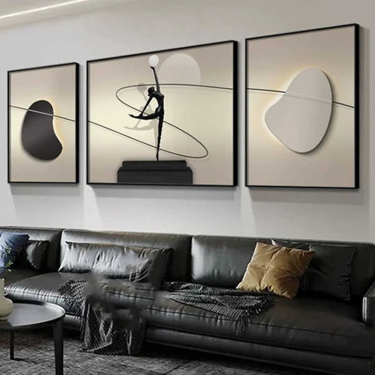 Quadros Decorativos, Arte Abstrata em Telas, Arte em Tela Abstrata, Tela em Tecido Abstrato, Painéis Abstrato em Tela Para Sala, Quadro Abstrato Preto e Branco -Lojas Bratta