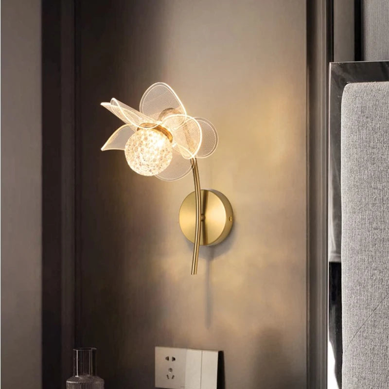 Luminária LED de Parede Motivo-Flower, Aplique de Parede LED Moderno em Formato de Flor de Luxo Para Quarto, Cabeceira, Escritório, Salas, Luminária de Parede, Luminária decorativa de Parede, Iluminação Moderna, Luminária de Luxo, Luminária de Parede LED, Decoração de Casa, Flor, Design, Luminária de Parede Arandela Flower, Arandela de Parede Decorativa, Iluminação Criativa, Luz Decorativa Floral, Estilo Sofisticado – Lojas Bratta