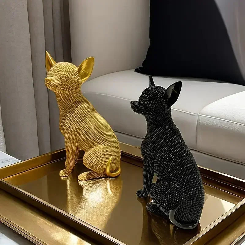 Animais de Estimação Colecionáveis, Presente Para Amantes de Animais de Estimação. Resina, Presente-Animal, Estátua-de-chihuahua, Escultura-Decorativa, Ornamento Decorativo de Chihuahua, Estátua-Chihuahua, Estátua Decorativa de Chihuahua, Estátua de Chihuahua, Estatueta Decorativa de Chihuahua, Escultura-Decorativa, Escultura Decorativa de Chihuahua, Decoração-Moderna, Decoração-Moderna, Lojas Bratta