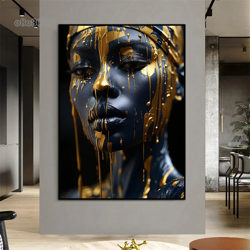 Beleza Africana Pôsteres de Arte, Radiante Dourado, Impressão em Tela, Moda Moderna, Arte da Parede de Retrato, Mural para Decoração, Pôster Dourado, Decoração de Parede, Beleza africana, Arte Moderna, Arte ContemporâneaQuadro Decorativo Mulher Africana Dourada, Quadro Decorativo Mulher Africana, Quadro Decorativo Beleza Africana Dourada, Pôster Moderno Beleza Africana DouradaPôster dourado, Pôster de Arte Moderna Beleza Africana Dourada, Pôster de Arte Moderna, Lojas Bratta