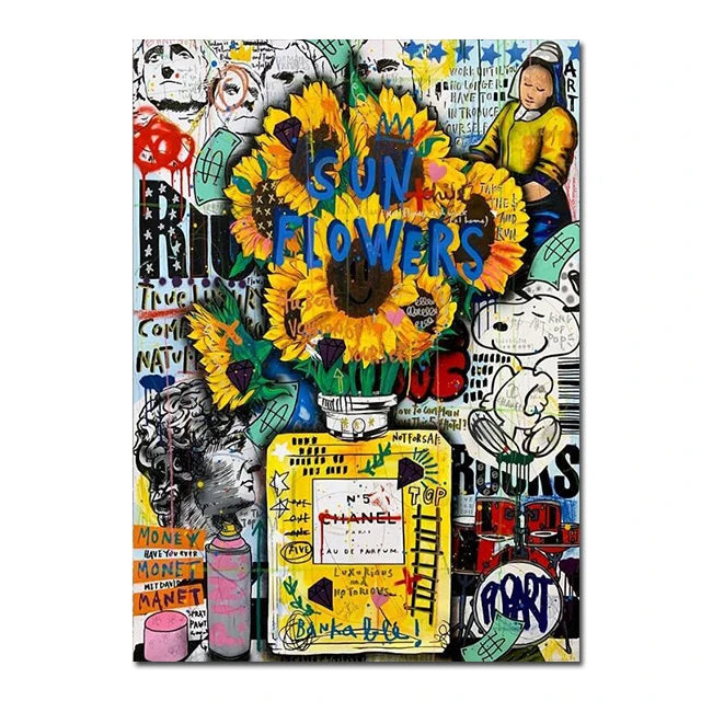 Quadros em Tela, Quadro em Canvas Pop Arte, Quadro Decorativo Pop Arte, Quadro Decorativo Pintura Grafite, Quadro Arte Pop Grafite, Pôster Arte Moderna Abstrata, Graffiti, Decoração Moderna, Arte Pop-Lojas Bratta
