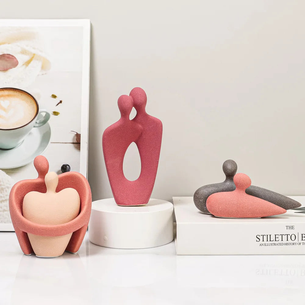 Esculturas De Amor De Estilo Simples Nórdico Cerâmica Casal Estátuas Doce Abraço Figuras, Presente Para Casamento, Aniversário, Estátua Nórdica Casal Abraço, Estátua Casal Abraçado em Cerâmica, Estatueta Nórdica Casal Abraço, Estatueta Casal Abraçado em Cerâmica, Esculturas, Escultura Nórdica Casal Abraço, Escultura Casal Abraçado em Cerâmica-Lojas Bratta
