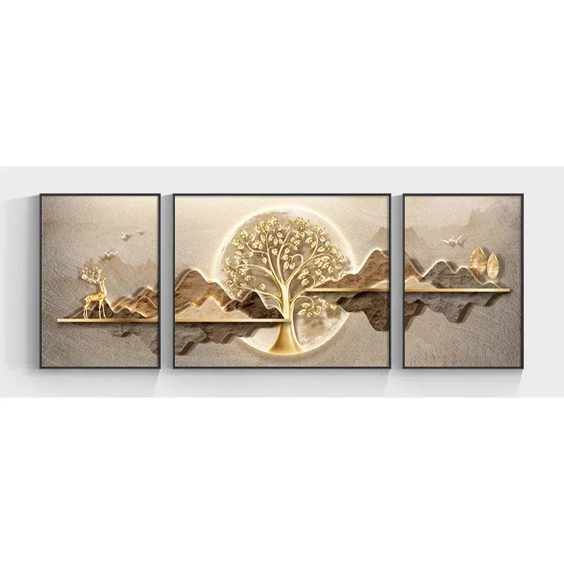 Paisagem Pintura Abstrata Árvore Pintura de Parede, Canvas Art, 3 pcs por conjunto, Quadros em tela, quadro sem moldura, Quadro Pintura Árvore, Quadro Decorativo Árvore Dourada com Folhas, Quadro Decorativo Árvore Dourada, Quadro Decorativo Moderno, Quadro Decorativo Arte Moderna, Quadro Decorativo Arte em Tela, Quadro Decorativo Abstrato Moderno, Quadro Decorativo Abstrato, quadro decorativo, Quadro Abstrato Floral em Tela, Quadro Abstrato em Tela Flores e Árvores Texturizadas, Quadro Abstrato-Lojas Bratta